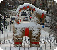 Julbocken i Gävle brinner om börsen går upp i december?