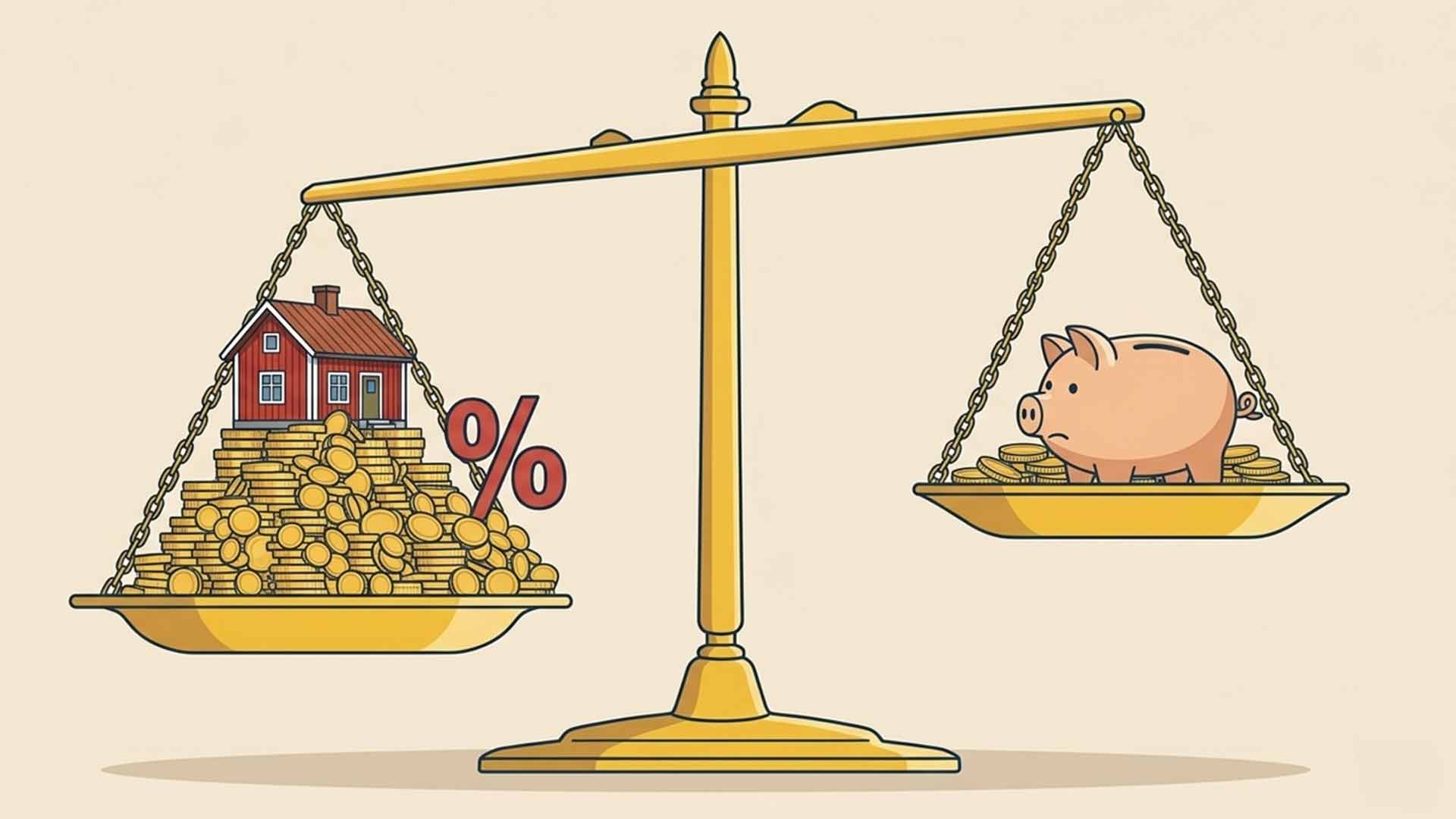 Dyrare bolån men nollränta på sparandet?